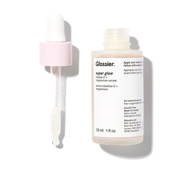 Glossier Super Glow Vitamin C + Magnesium Face Serum 30ml Brightening Skin Care - Picture 1 of 5